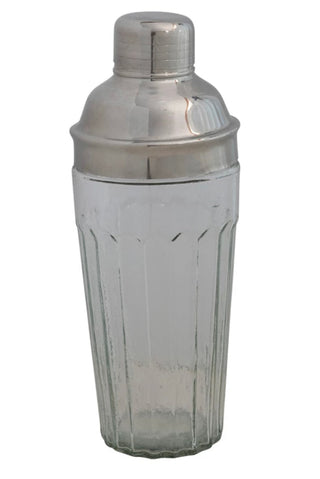 Glass Cocktail Shaker w/ Stainless Steel Top