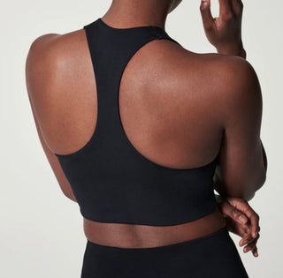 SPANX Longline Medium Impact Sports Bra - Very Black