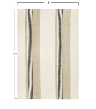 Cotton Striped Tea Towels - Set of 3