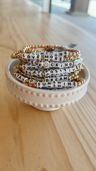 Little Words Project Bracelets - Waterproof Gold