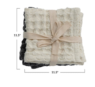 Cotton Waffle Dish Cloth - Set of 2