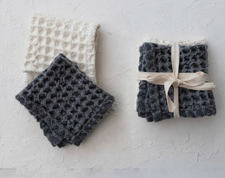 Cotton Waffle Dish Cloth - Set of 2