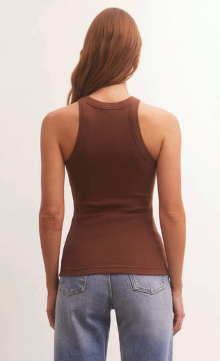 Z Supply Lilly Rib Tank - Dark Rosewood