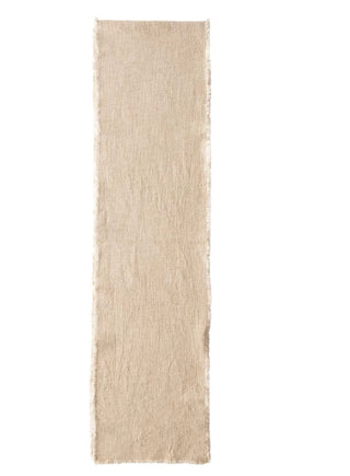 108"L x 14"W Linen Blend Runner - Natural