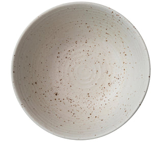 White Reactive Glaze Stoneware Serving Bowl