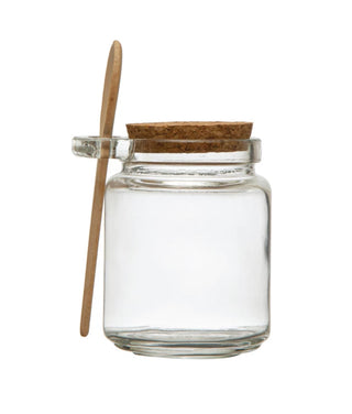 12 oz. Glass Jar w/ Cork Lid & Wood Spoon