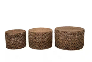 Hand-Woven Nesting Tables