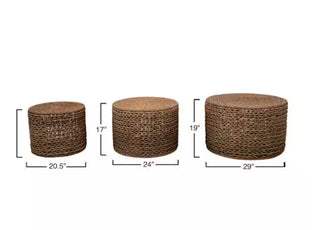 Hand-Woven Nesting Tables