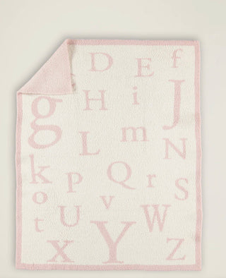 Barefoot Dreams - CozyChic® ABC Blanket Dusty Rose/Cream