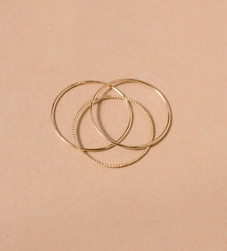 Able Ultra Thin Twisted Stacking Ring Gold Filled