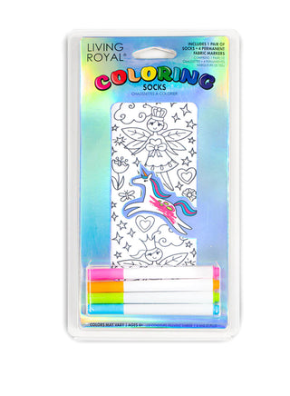 Fairy Princess Coloring Socks