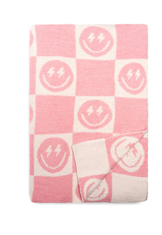 Pink Bolt Smile Blanket