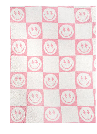 Pink Bolt Smile Blanket