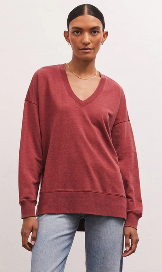 Z Supply Modern V-Neck Weekender Ruby