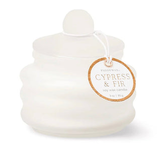 Paddywax - Cypress Fir 3oz Beam Frosted White Glass Candle