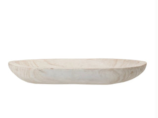 Hand-Carved Paulownia Wood Bowl