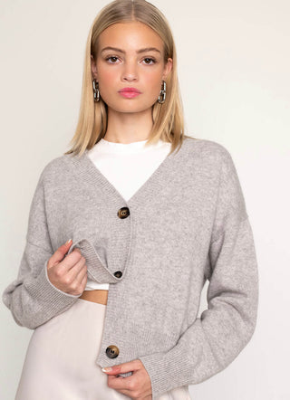 MKYNZE Amavi Cardigan L Gray