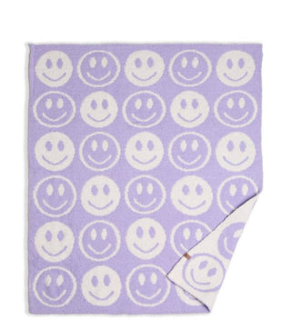 Smiley Baby Blanket - Lavender