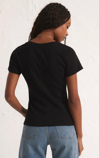 Z Supply- Sirena Short Sleeve Tee Black