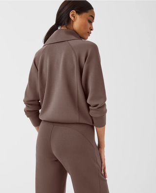 SPANX AirEssentials Half Zip Smoke