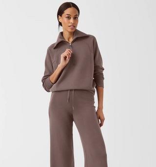 SPANX AirEssentials Half Zip Smoke