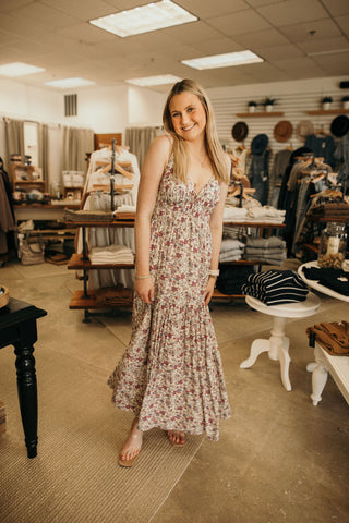 Z Supply Lisbon Floral Maxi Dress - Sandstone