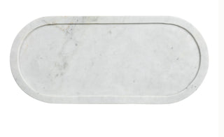 Marble Tray - White 18 x 8