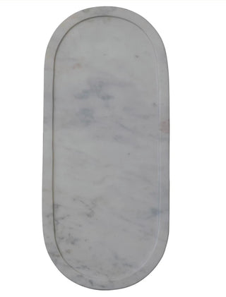 Marble Tray - White 18 x 8