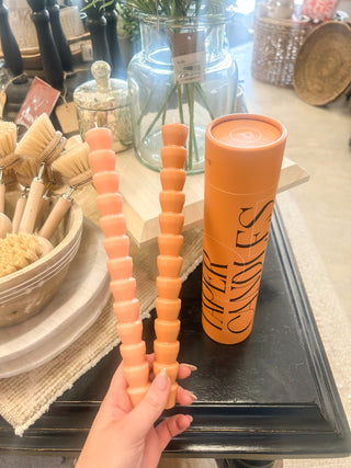 Paddywax Burnt Orange + Peach Taper Candles - 4 Pack