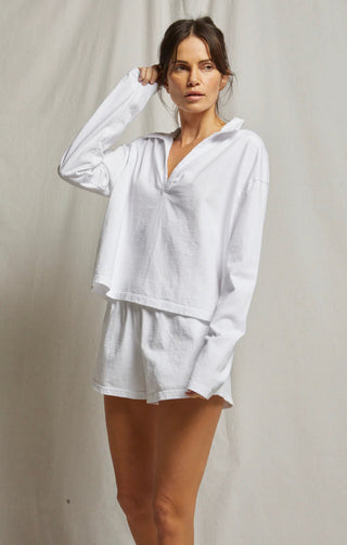 Perfect White Tee Alison Tennessee Jersey Collard Shirt- White