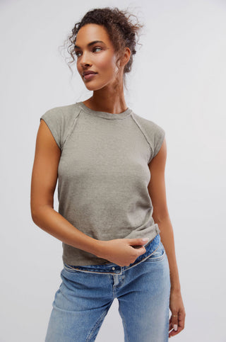 Free People Riley Tee - Brown