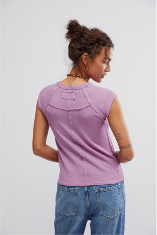 Free People Riley Tee - Mauve Mousse