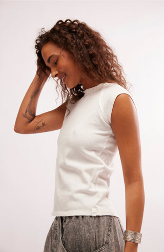 Free People Riley Tee - Optic White