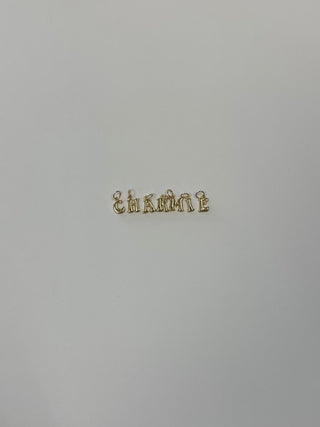 GOLD- Initial w/Stone Charmie's