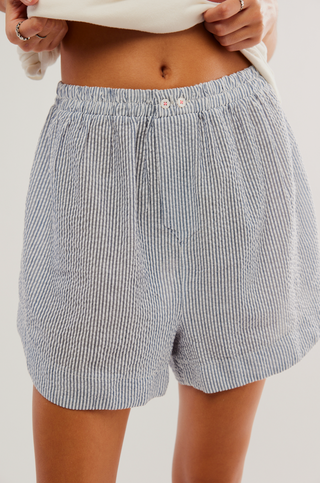 Free People Cloud Nine Boxer- Navy Stripe