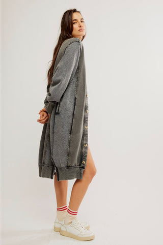 Free People Dreamy Blue Cardi/ Washed Black