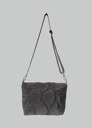 Natalie Quilted Hourglass Tote- Black