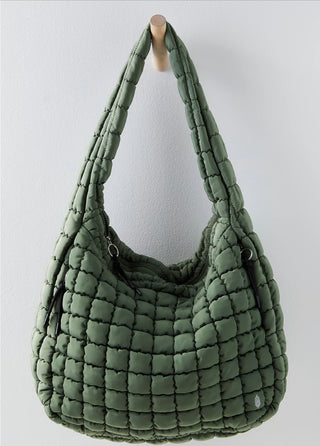 Free People Quilted Carryall - Washed Sage