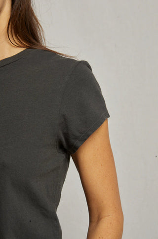 Perfect White Tee // Sheryl Recycled Cotton Baby Tee - Vintage Black