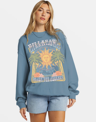 Billabong // Ride In Oversized Crew- Blue Shadow