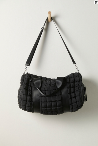 Free People- Quilted Duffel Bag- Black