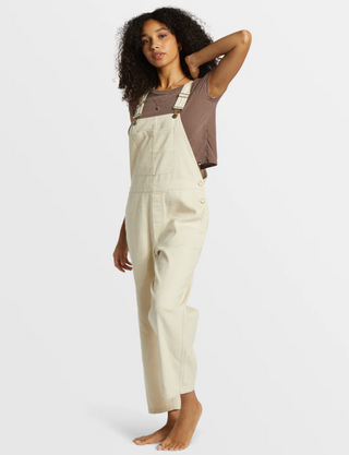 Billabong- Sand Canyon Denim Overalls- Whitecap