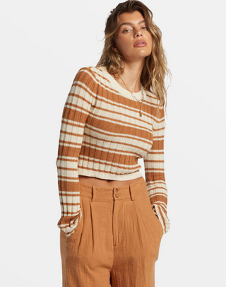 Billabong- Clare Crew Neck Sweater- Sandalwood