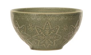 Debossed Stoneware Bowl 10 oz