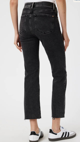 Mavi - Anika Cropped Flare Jeans Mid Rise | Smoke Brushed Flex Blue