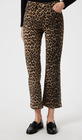 Mavi - Anika Cropped Flare Jeans Mid Rise | Leopard Denim