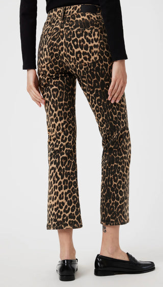 Mavi - Anika Cropped Flare Jeans Mid Rise | Leopard Denim