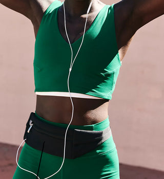 Free People - Never Better Crop Cami - Heritage Green