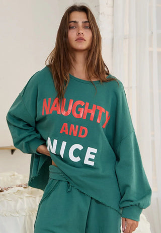 Naughty and Nice Terry Sweatshirt