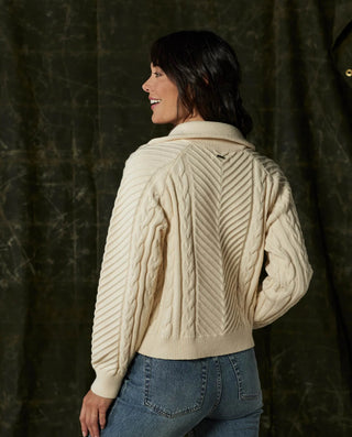 The Normal Brand Lola Quarter Zip Sweater - Cream